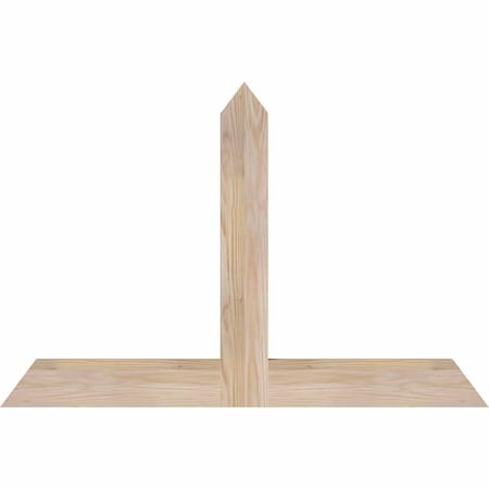 Ekena Millwork Portland Smooth Timber Gable Bracket, Douglas Fir, 36"W x 24"H x 1 1/2"D x 3 1/2"F, 16/12 Pitch GBW036X24X0204POR00SDF